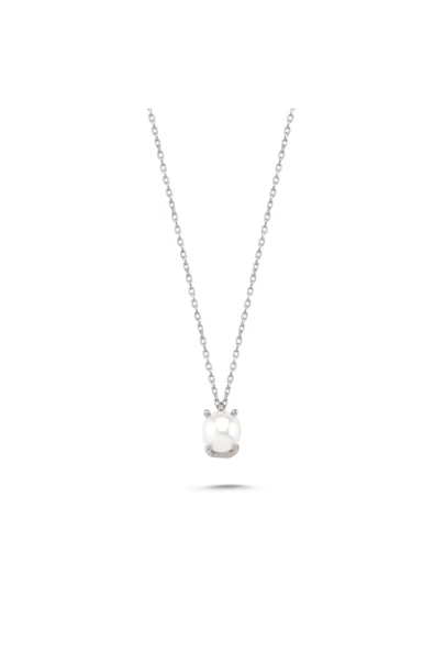 Kadın 5,5 mm Doğal İnci Kolye - Resim 4