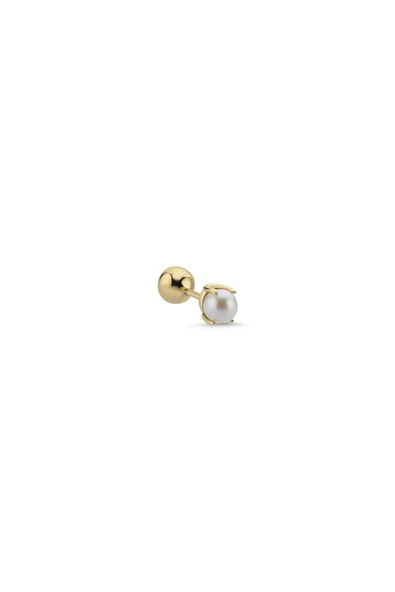 5,5 mm Tragus Doğal İnci Çift Taraflı Top Piercing - 2