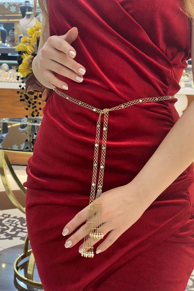 4,5 mm Dorika Toplu Doğal İnci Kemer - 3