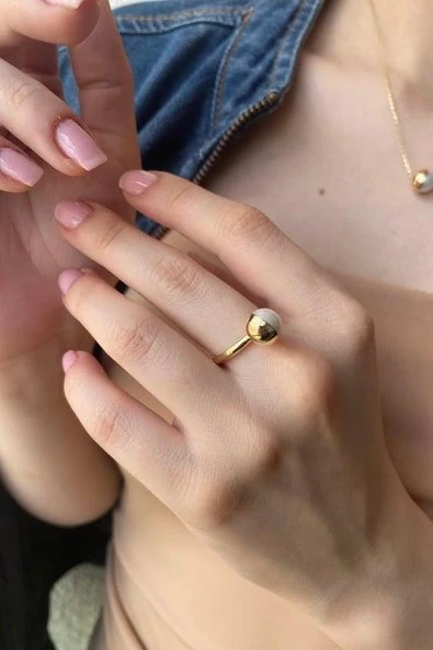 8,5 mm Tatlı Su Doğal İnci Yüzük