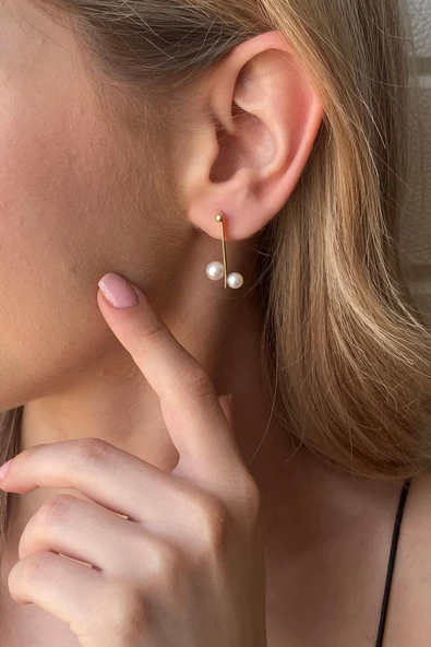 6,5 mm Doğal Tatlı Su İncisi Küpe ürün görseli 1