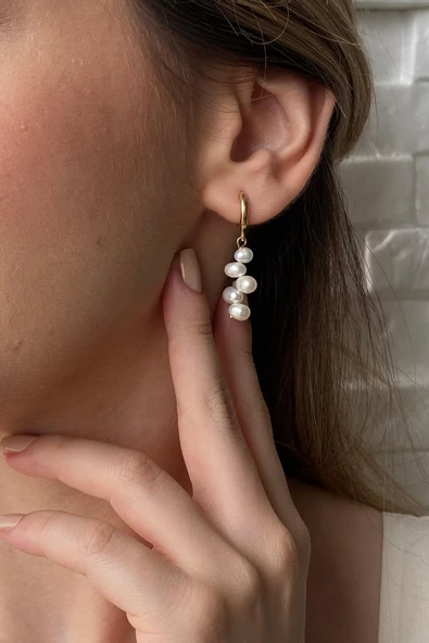 5 mm Barok Doğal İnci Küpe