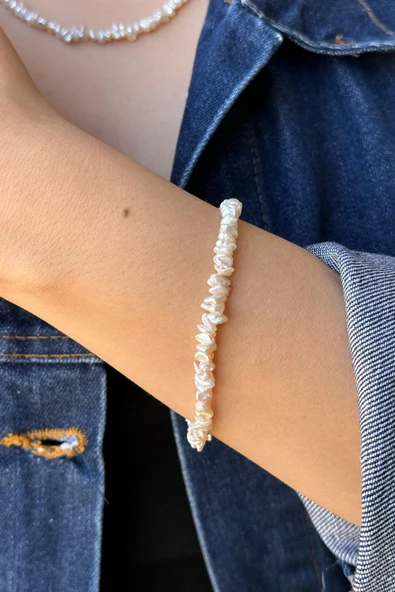 5,5 mm Bahreyn İnci Bileklik - Resim 3