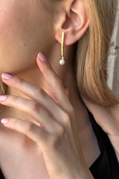 6,5 mm Doğal İnci Model Küpe