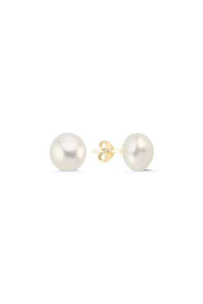 8,5 mm Doğal İnci Erkek Küpe - 2