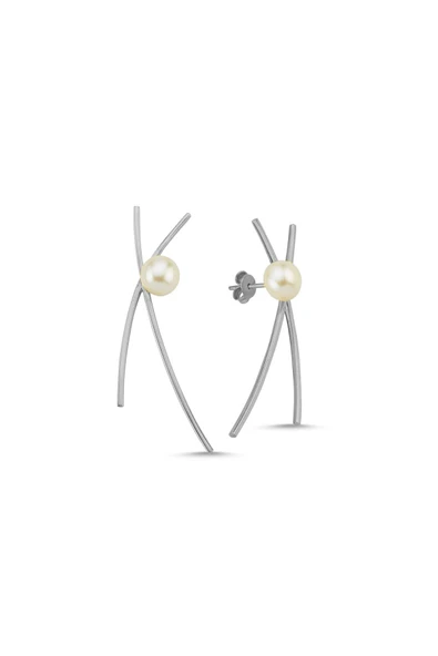 7,5 mm Doğal İnci Küpe - 5