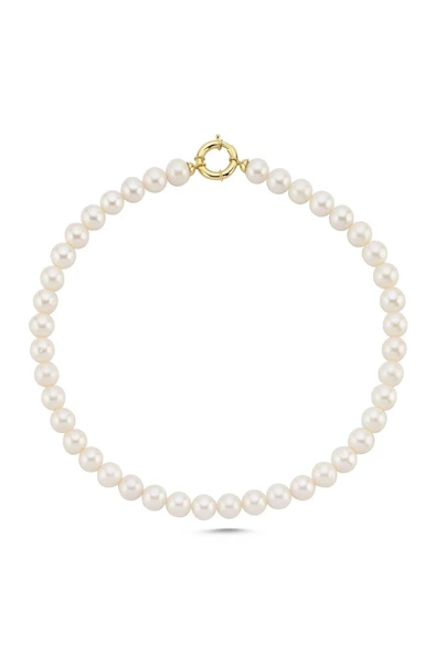 9,5 mm Denizci Kilit Doğal İnci Kolye Bileklik İkili Set - 5