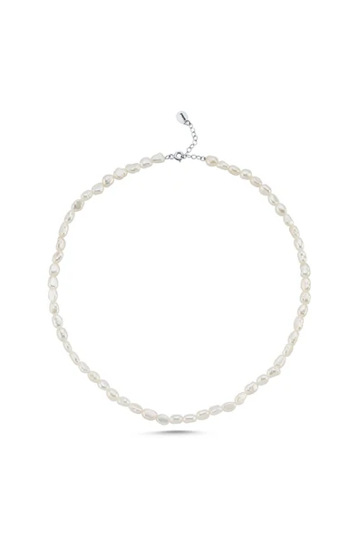 7,5 mm Yassı Barok İnci Kolye - Resim 6