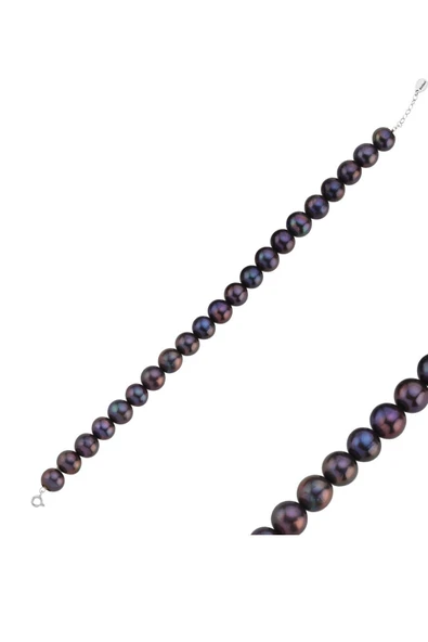 7,5 mm Doğal İnci Erkek Bileklik - Resim 3