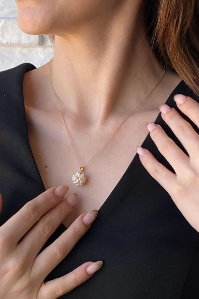 4,5 mm Prenses Top İnci Kolye