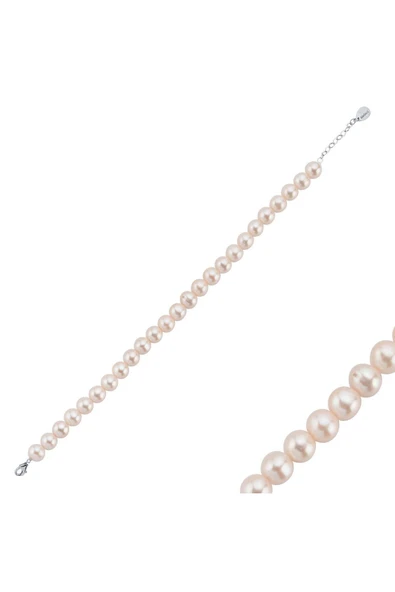 8,5 mm Sıralı Doğal İnci Erkek Bileklik - Resim 2