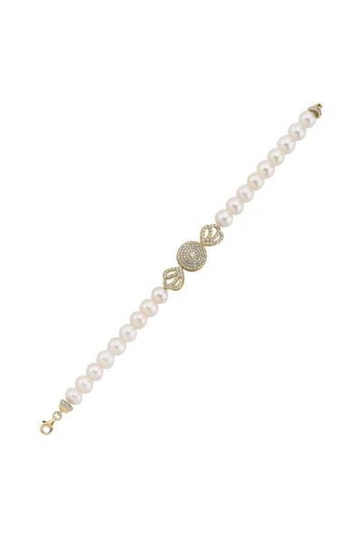 7,5 mm Zirkon Taşlı İnci Bileklik - 2