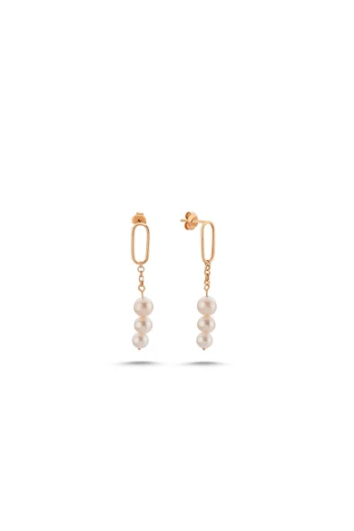 8,5 mm Sallanan Tatlı Su Doğal İnci Küpe - Resim 3