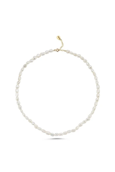 7,5 mm Yassı Barok İnci Kolye - Resim 7