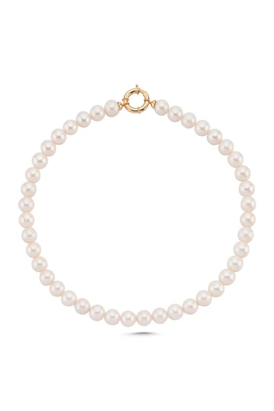 9,5 mm Denizci Kilit Doğal İnci Kolye Bileklik İkili Set - 8