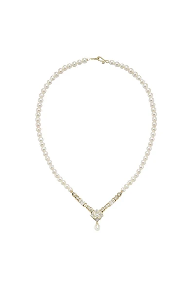 6,5 mm Baget Taşlı Doğal İnci Kolye - Resim 3