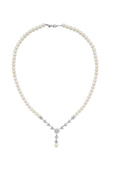 6,5 mm Yaprak Modeli Doğal İnci Kolye - Resim 4