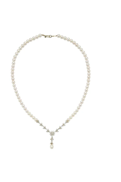 6,5 mm Yaprak Modeli Doğal İnci Kolye - Resim 3