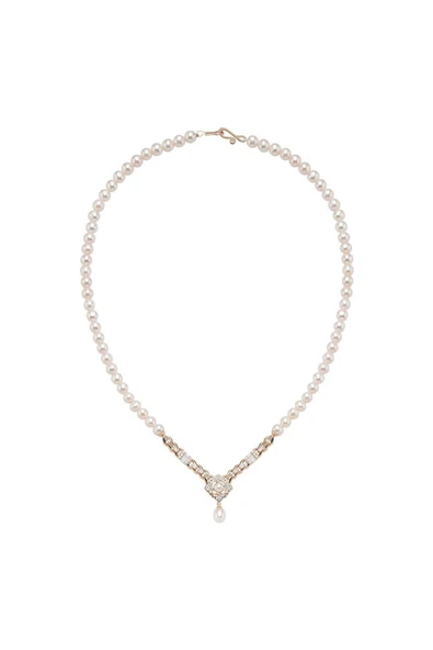 6,5 mm Baget Taşlı Doğal İnci Kolye - Resim 4