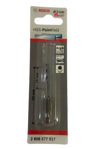 Bosch Pointteq Altıgen Şaftlı Hss Matkap Ucu 2 mm - Resim 2