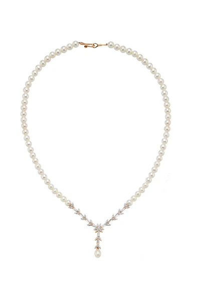 6,5 mm Yaprak Modeli Doğal İnci Kolye - Resim 6