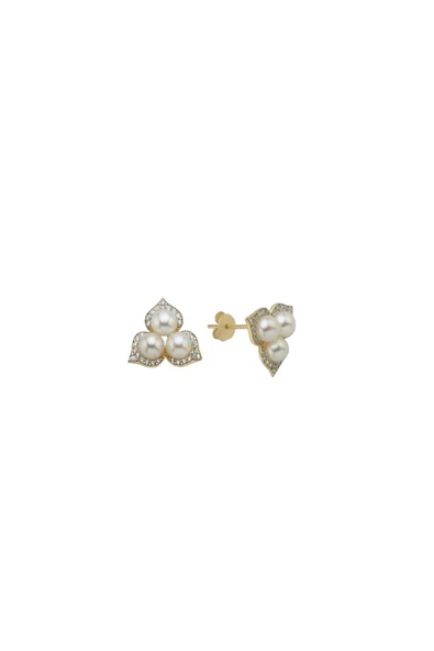 3,5 mm Zirkon Taşlı Doğal İnci Küpe - 3