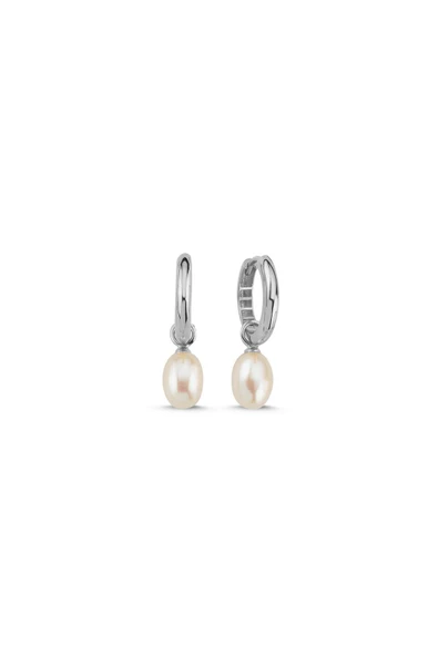 8,5 mm Doğal İnci Sallantı Küpe - 9