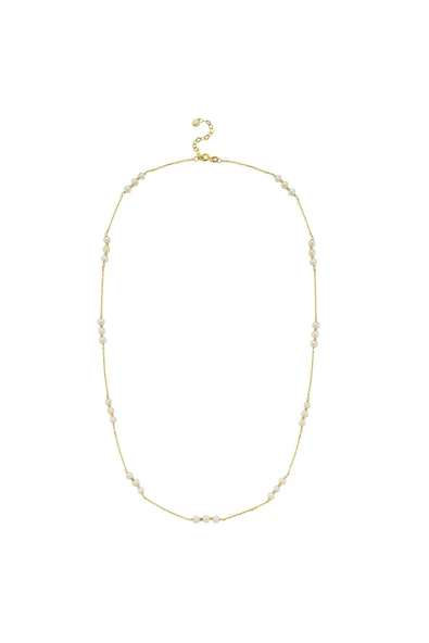 4,5 mm Üç Doğal İncili Dorika Toplu Kolye - Resim 7