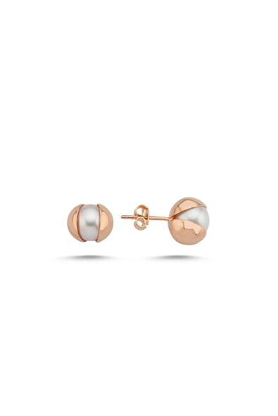 9,5 mm Doğal İnci Küpe - 4