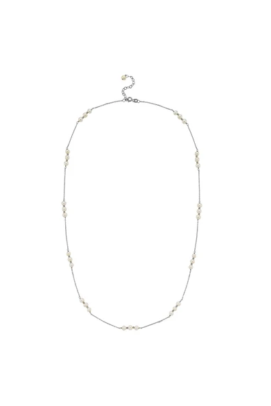 4,5 mm Üç Doğal İncili Dorika Toplu Kolye - Resim 6