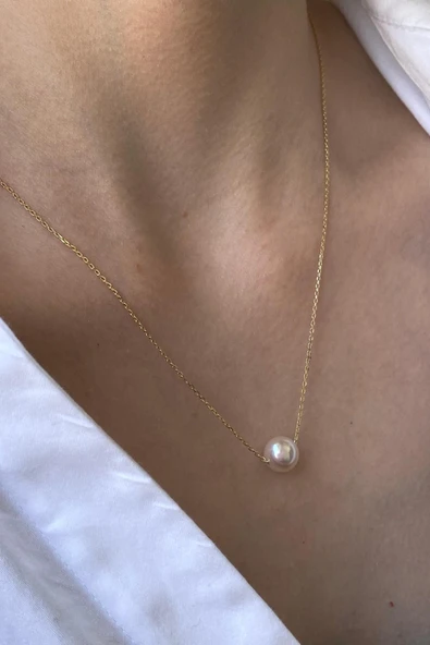 8,5 mm Akoya Doğal İnci Kolye - 2