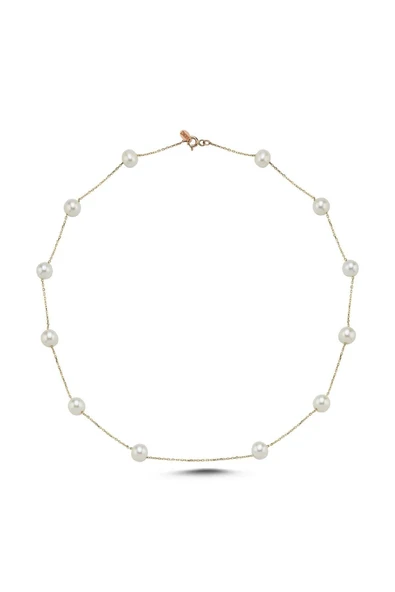 6,5 mm Çıtır Doğal İnci Zincir Kolye - Resim 5