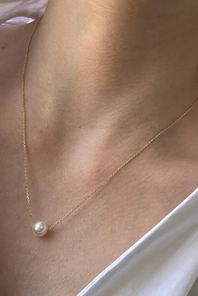 8,5 mm Akoya Doğal İnci Kolye