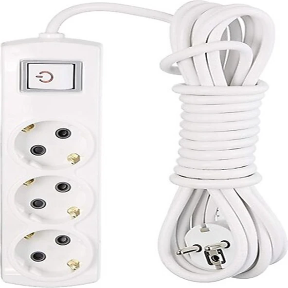 Eko Grup 3'lü Priz 3mt Anahtarlı S-958FF