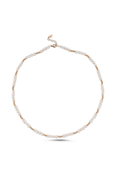 3,5 mm Dorika Toplu Çıtır Doğal İnci Kolye - Resim 5