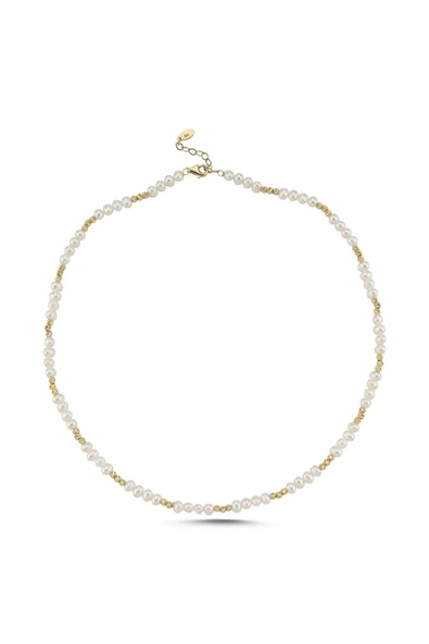 3,5 mm Dorika Toplu Çıtır Doğal İnci Kolye - Resim 4