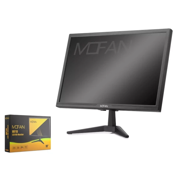 MOFAN MF19 19" 1 Adet LED HD MONİTÖR HOPARLÖR HDMI + VGA 75HZ 1440X900 IPS PANEL SİYAH - 2