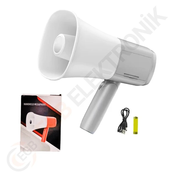 NOTEL 918L 25 WATT BLUETOOTH-USB-SİREN-SES KAYIT ÖZELİKLİ DAHİLİ BATARYALI MİNİ EL TİPİ MEGAFON