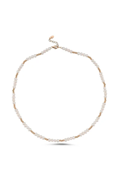 3,5 mm Dorika Toplu Çıtır Doğal İnci Kolye - Resim 7