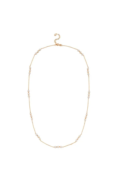 4,5 mm Üç Doğal İncili Dorika Toplu Kolye - Resim 8