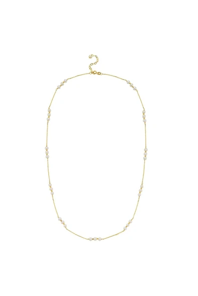 4,5 mm Üç Doğal İncili Dorika Toplu Kolye - Resim 4