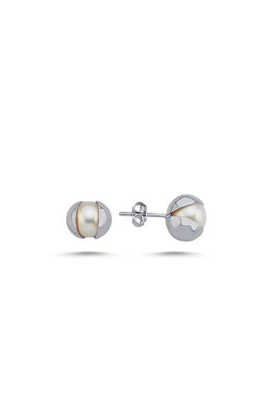 9,5 mm Doğal İnci Küpe - 5