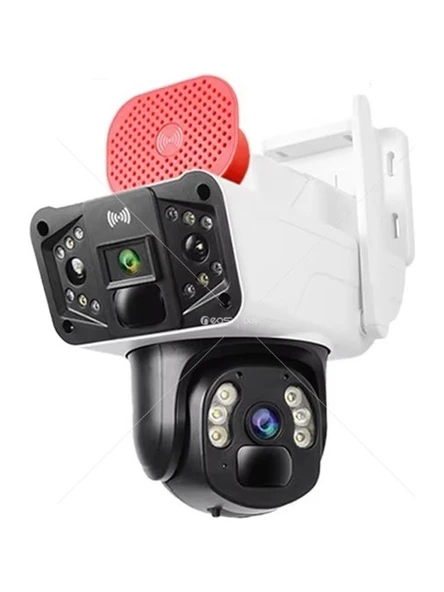 O-KAM Pro 3041 6MP Sirenli 3 Lens Wi-Fi PTZ Kamera