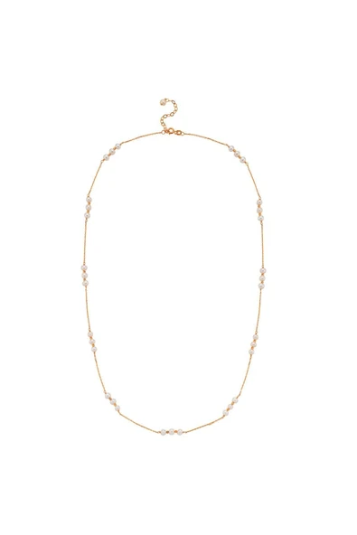 4,5 mm Üç Doğal İncili Dorika Toplu Kolye - Resim 5