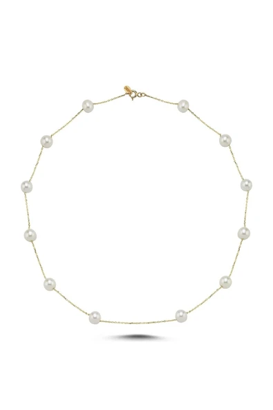 6,5 mm Çıtır Doğal İnci Zincir Kolye - Resim 4