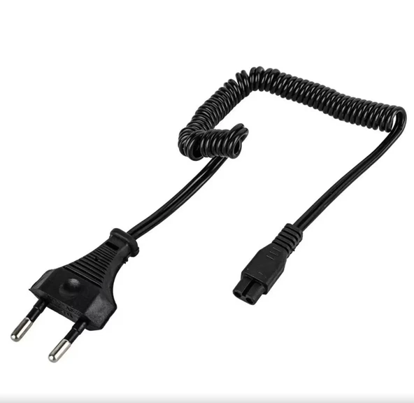 ES-18047 Traş Makinesi Kablosu Spralli Siyah ürün görseli