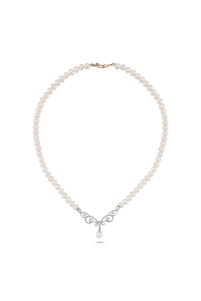 6,5 mm Zirkon Taşlı Doğal İnci Kolye - Resim 9