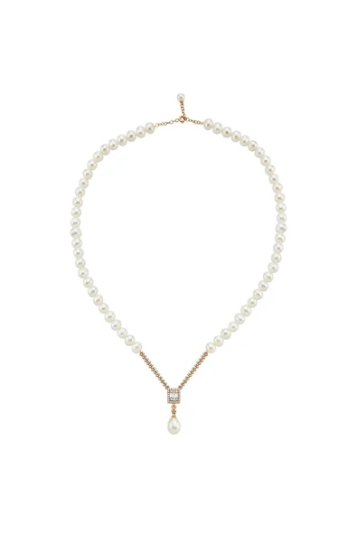 6,5 mm Baget Doğal İnci Sallantılı Kolye - Resim 2