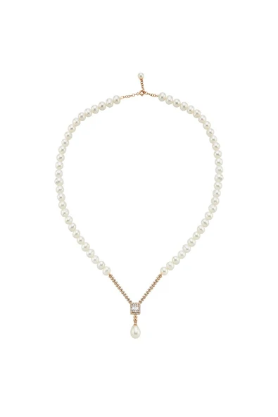 6,5 mm Baget Doğal İnci Sallantılı Kolye - Resim 8