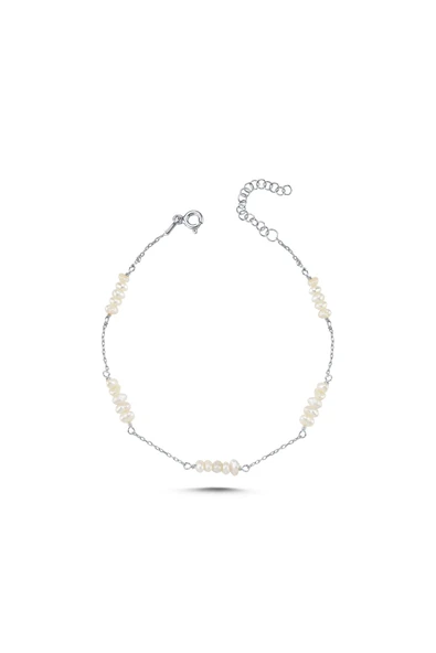 Zincirli Çıtır Doğal İncili Bileklik - Resim 3